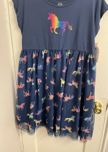 Rainbow Unicorn Tee Dress - Size 14 - photo 3