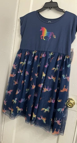 Rainbow Unicorn Tee Dress - Size 14 - photo 4