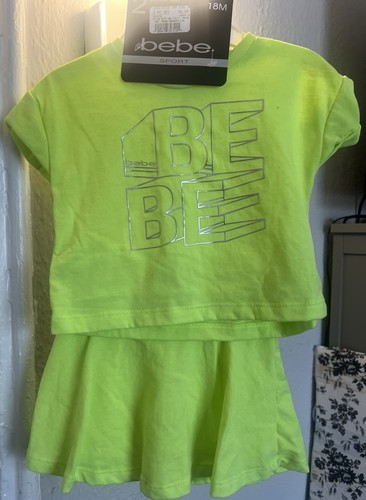 Neon Yellow Bebe Girls Shorts Set - photo 2