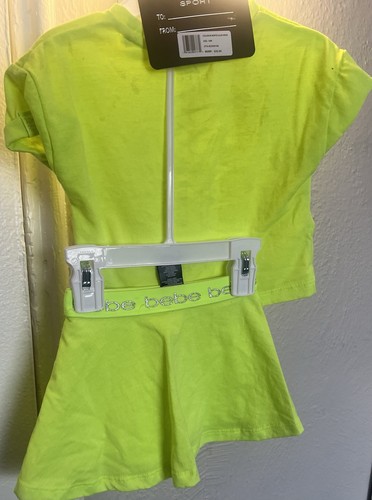 Neon Yellow Bebe Girls Shorts Set - photo 3