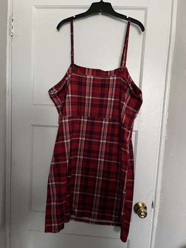 Jolie And Joy Red Plaid Sleeveless Dress