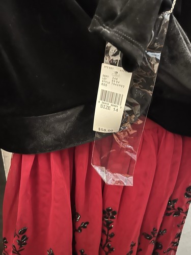 Vintage Kids 2-Piece Holiday Set – Red Dress + Black Velvet Swea - photo 3