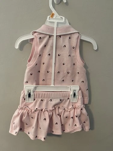 Tommy Hilfiger Pink Sleeveless Polo and Tennis Skirt with Hearts - photo 3