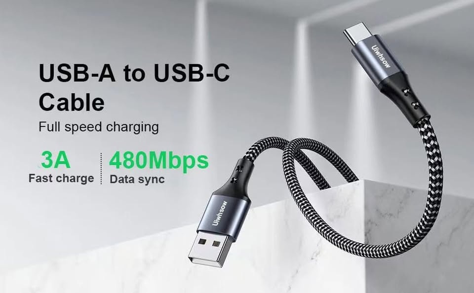 USB C Cable 3A Fast Charge [2-Pack 3.3ft] - photo 2