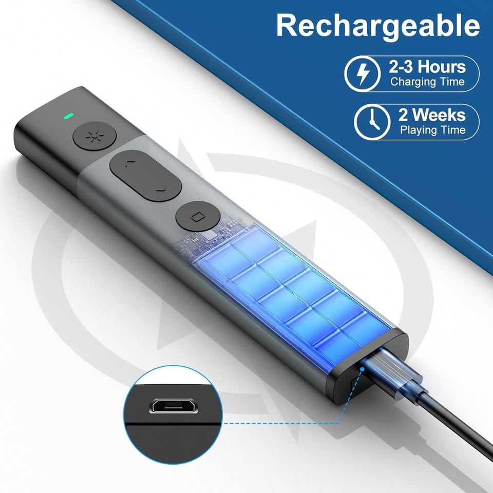 Wireless Presentation Clicker Pointer Rechargeable - photo 4