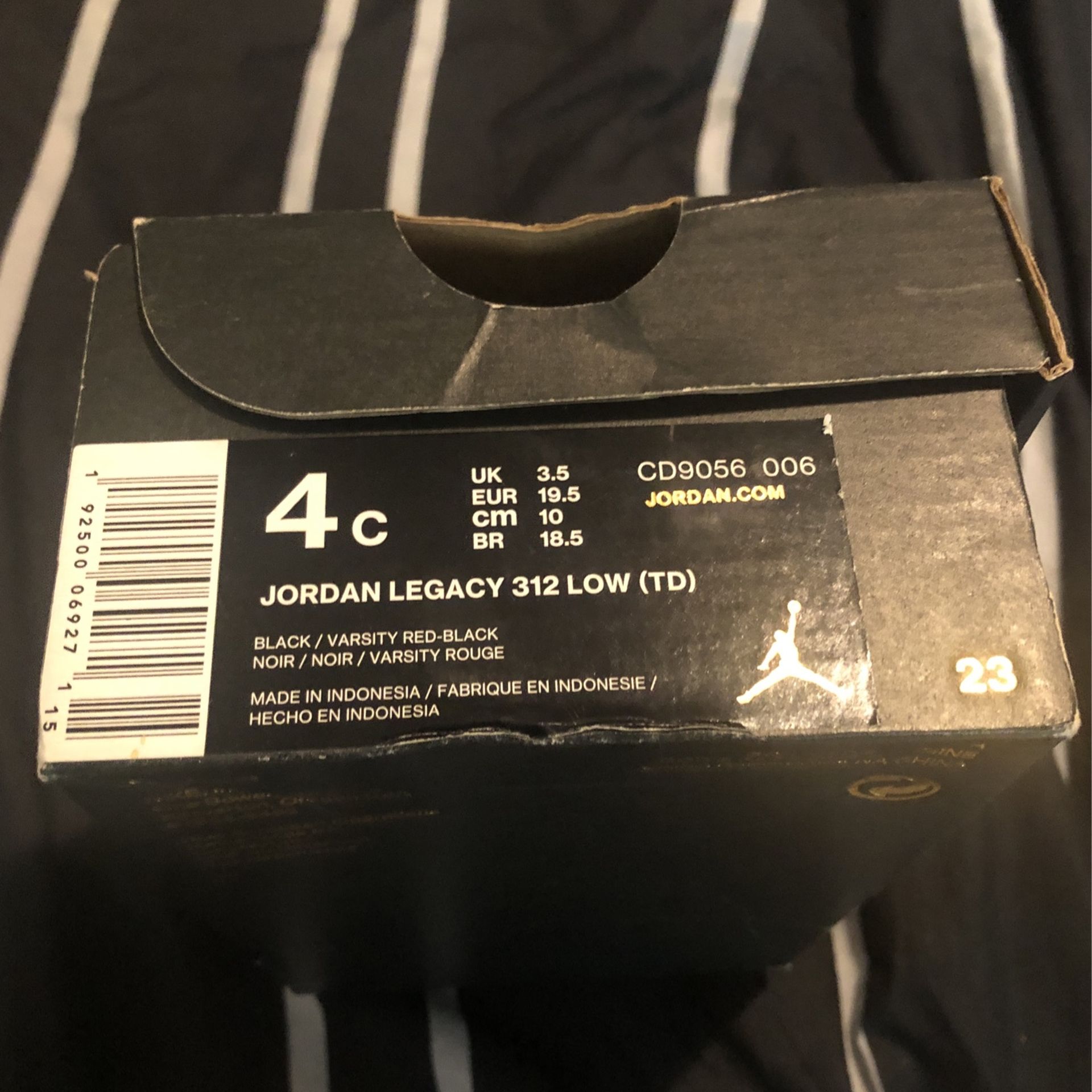 Jordan Legacy 312 Low, Size 4c, Black - photo 4