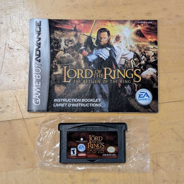 GBA - Lord of the Rings Return of the King Game + Manual