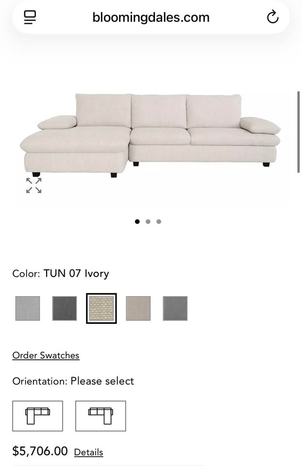 Chateau d'Ax Couch Mason 2-Piece Fabric Sectional - photo 2