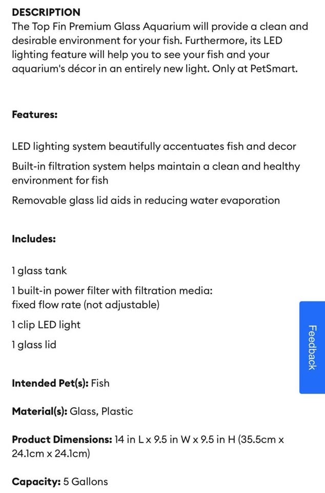 Top Fin Premium Glass Aquarium - 5 Gallon - photo 5
