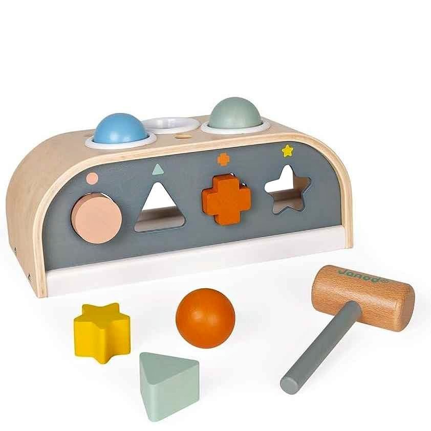 Janod Sweet Cocoon Tap Tap & Shape Sorter - FSC Wood