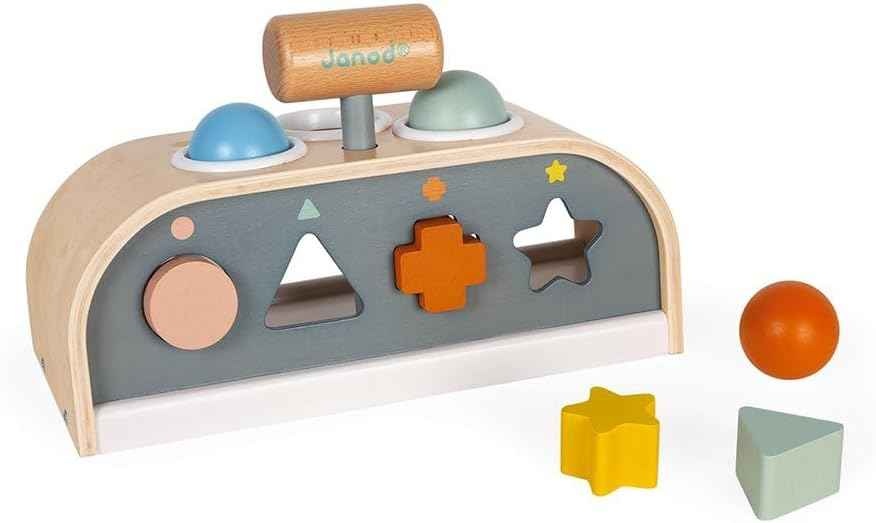 Janod Sweet Cocoon Tap Tap & Shape Sorter - FSC Wood - photo 4