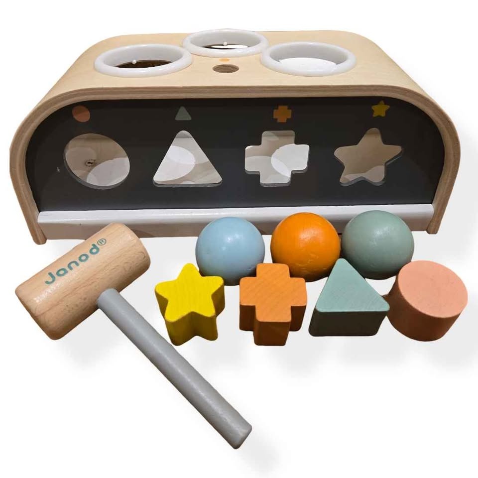 Janod Sweet Cocoon Tap Tap & Shape Sorter - FSC Wood - photo 5