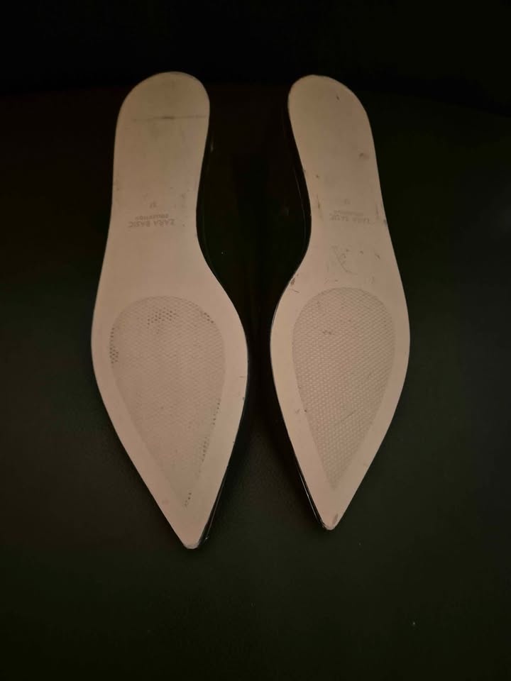 Zara Black Suede Flat Shoes - US 6.5 - photo 5