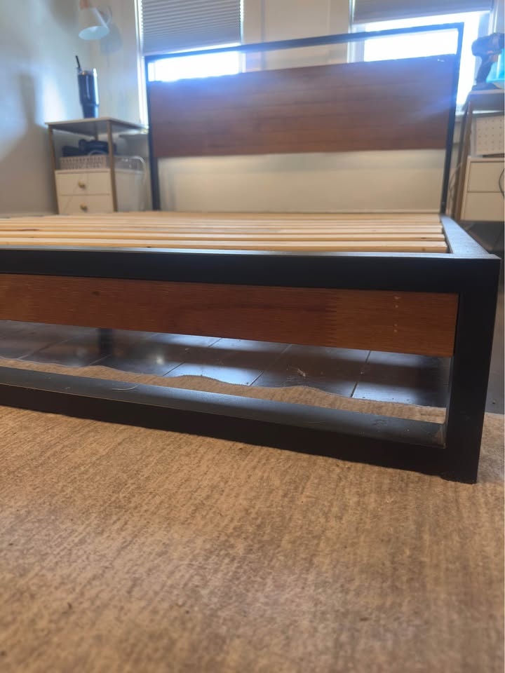 Industrial Style Queen Bed Frame - photo 2