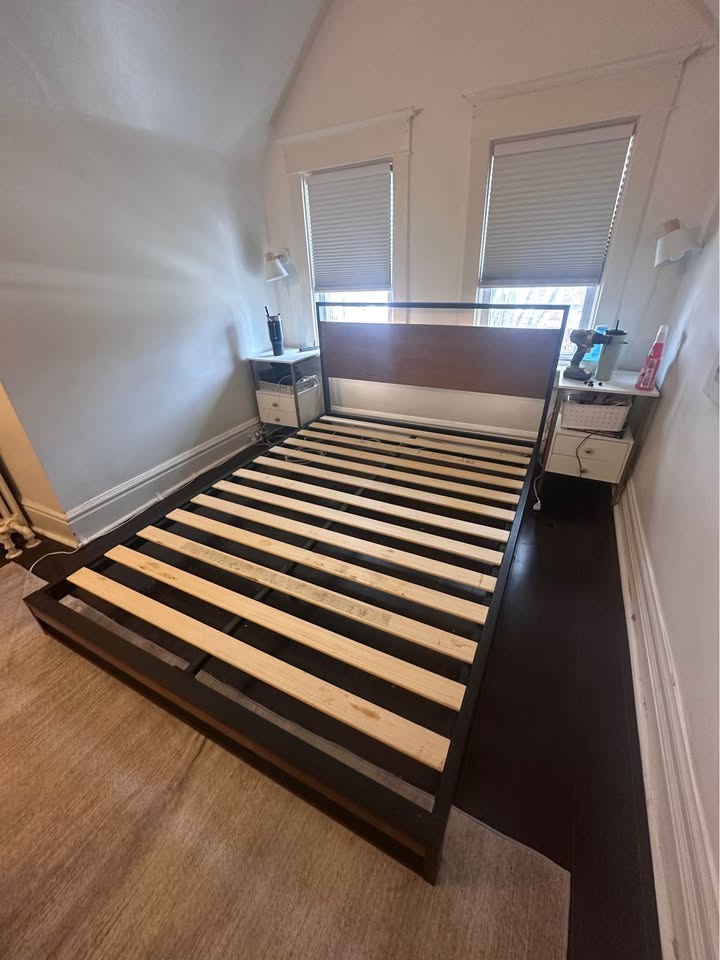Industrial Style Queen Bed Frame - photo 4