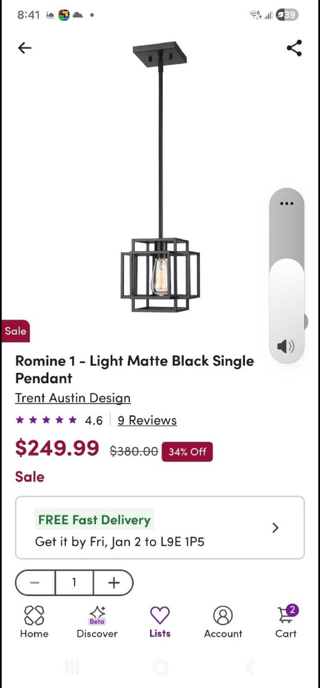 2 Brand New Kitchen Pendant Lights (Negotiable) - photo 4