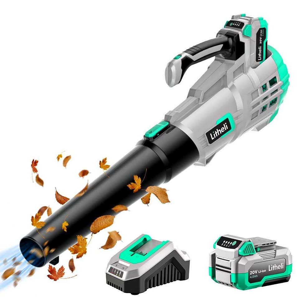 Litheli 20V Cordless Leaf Blower with 4.0 Ah Battery