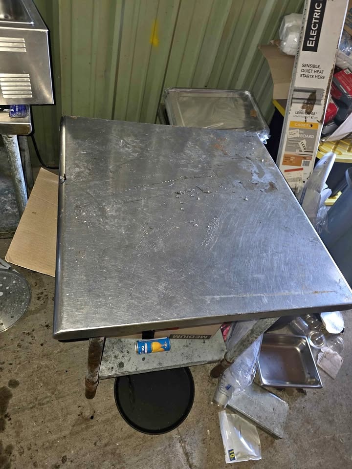 Stainless steel table