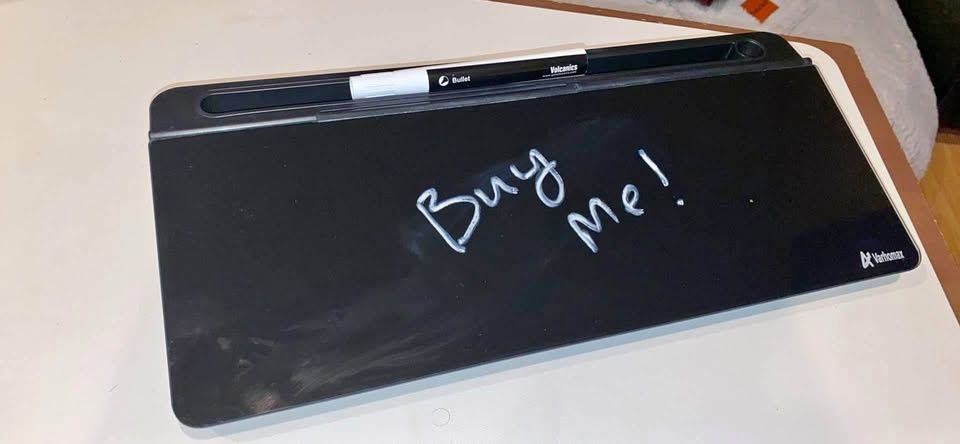 Glass Desk Whiteboard with Storage
