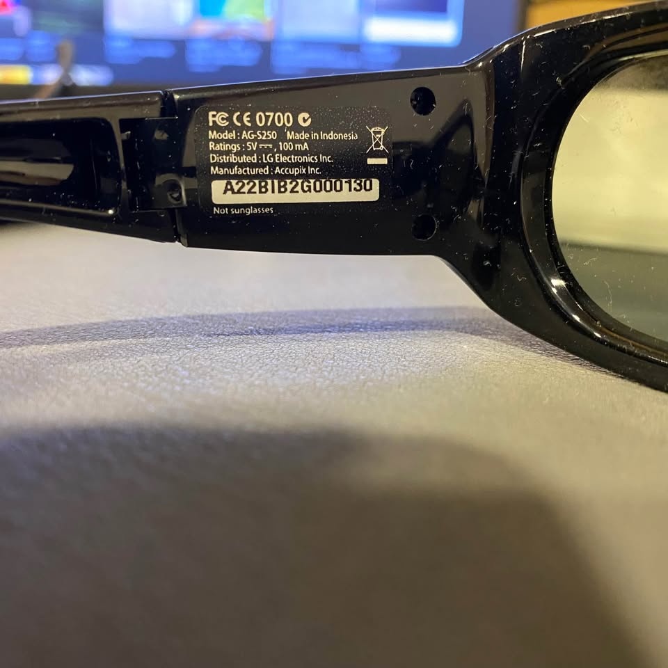 LG AG-S250 3D Glasses - photo 2