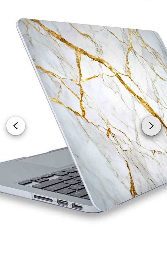 🧡MacBook Pro Hard Case White / Gold Marble