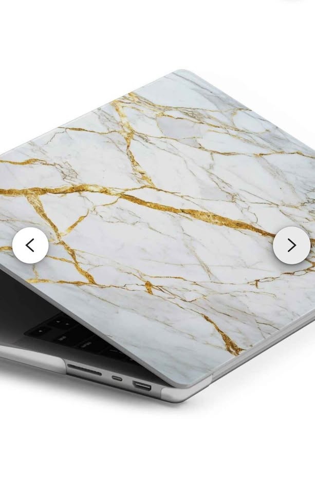 🧡MacBook Pro Hard Case White / Gold Marble - photo 2