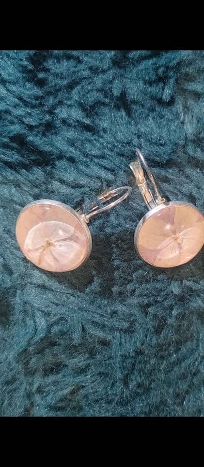 🧡Rare Lucky 4 leaf clover 🍀 earrings silver toneGreat for St Pa - photo 3