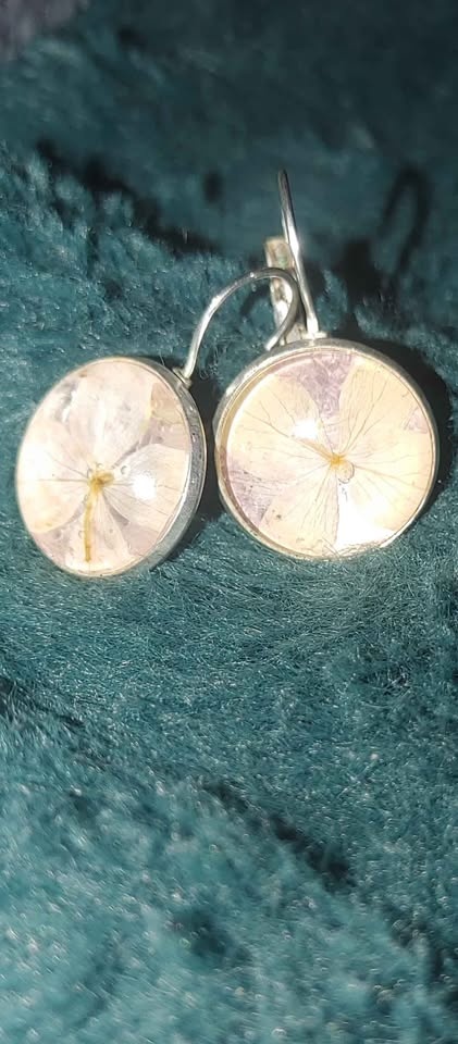 🧡Rare Lucky 4 leaf clover 🍀 earrings silver toneGreat for St Pa - photo 4