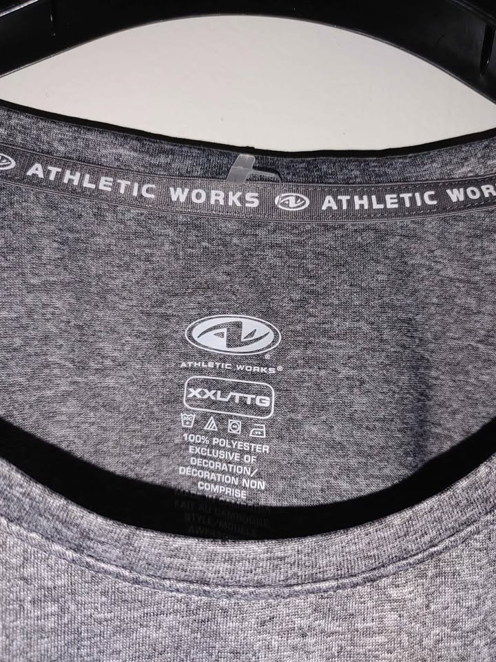 🧡Athletic Works Gray Short Sleeve T-Shirt XXL - photo 2