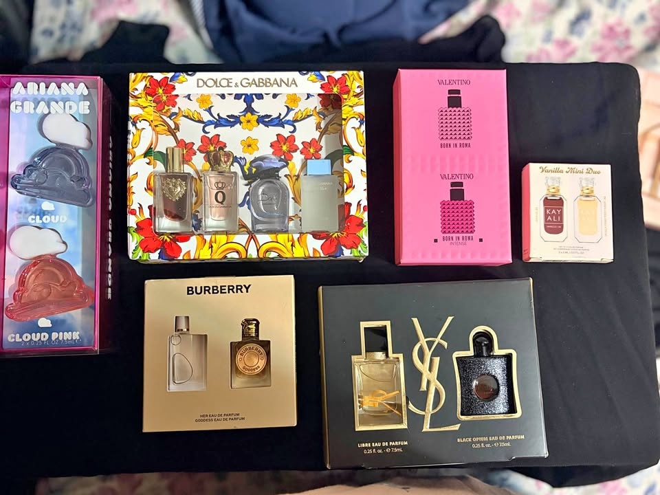 Luxury Perfume Mini Sets - YSL, Burberry, Valentino, D&G, Ariana