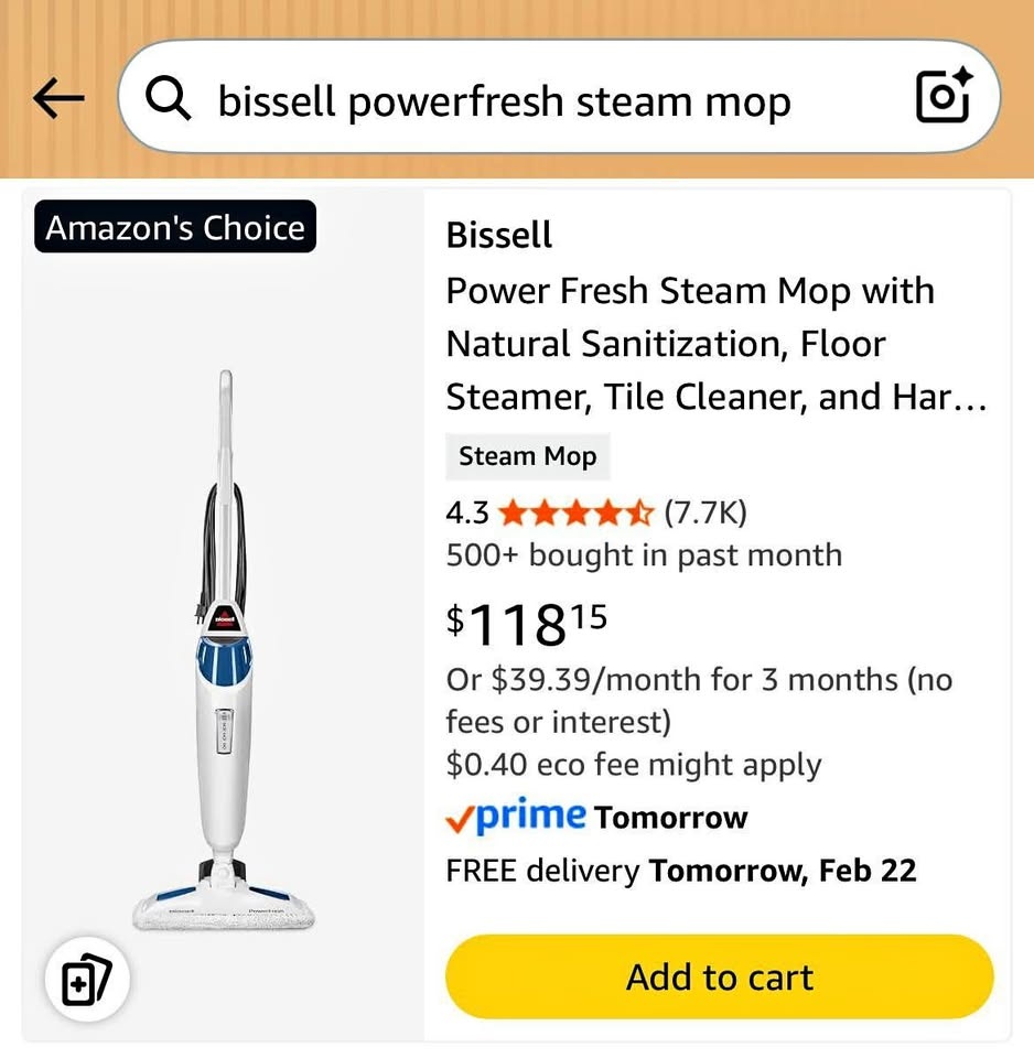 Bissell PowerFresh Steam Mop