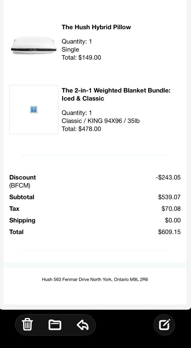 Hush 35lb King Weighted Blanket - photo 3