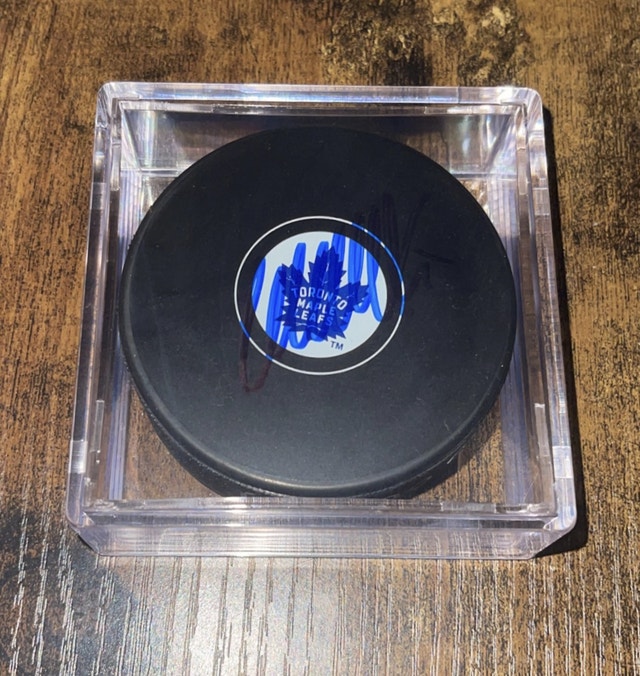 Wendel Clark Autographed Puck