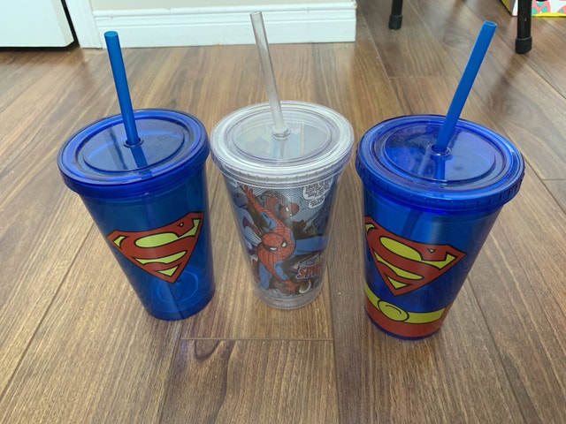 Superhero Tumblers - Superman & Spider-Man