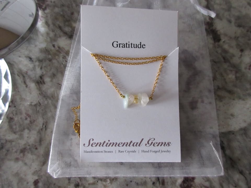 New Sentimental Gems "Gratitude" Necklace & Dish - photo 2