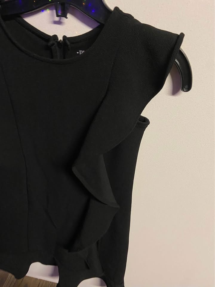 EUC: Girls Children’s Place Black Dress w/ Ruffle Size 6X/7 - photo 5