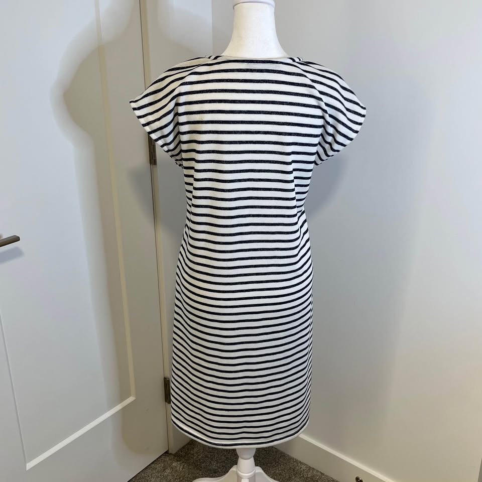Potter's Pot Striped V-Neck Sweater Dress - Size M - photo 4