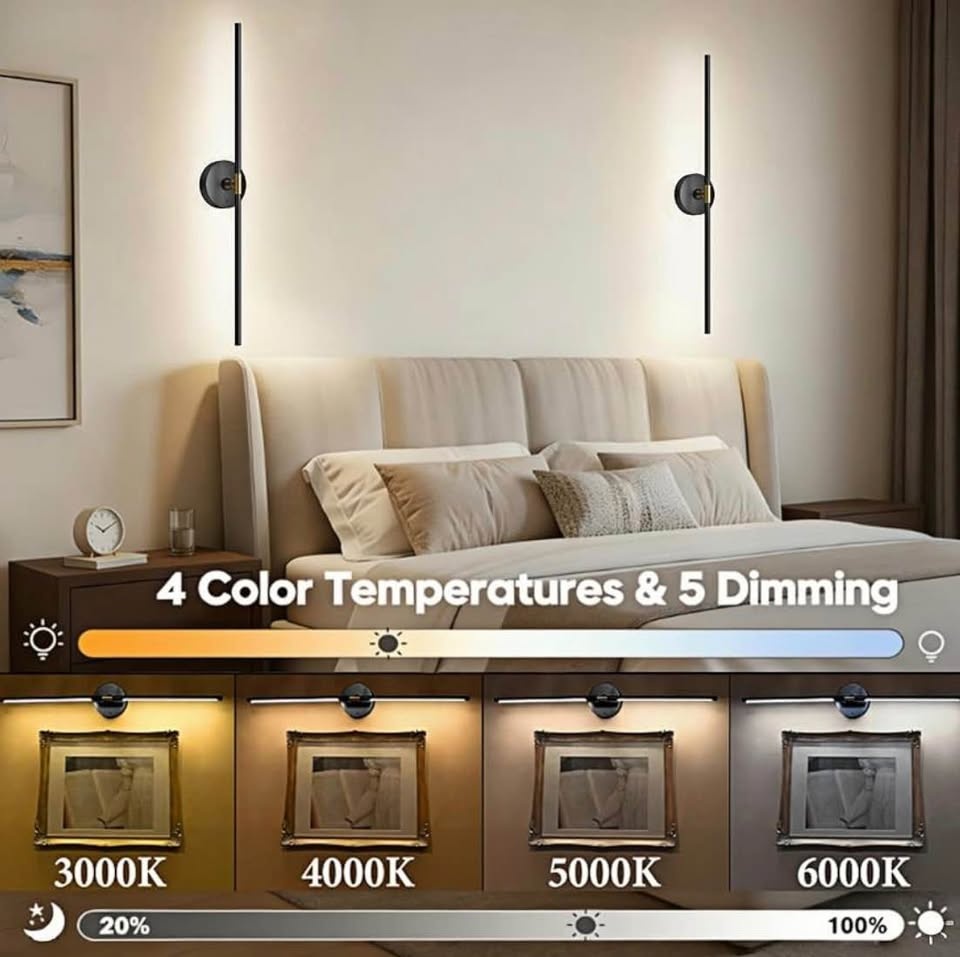 Modern LED Wall Sconce Light Dimmable Remote Control - photo 3