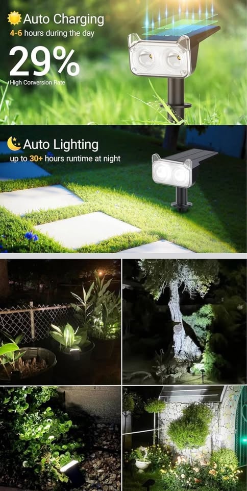 6-Pack Solar Outdoor Spotlights - photo 5