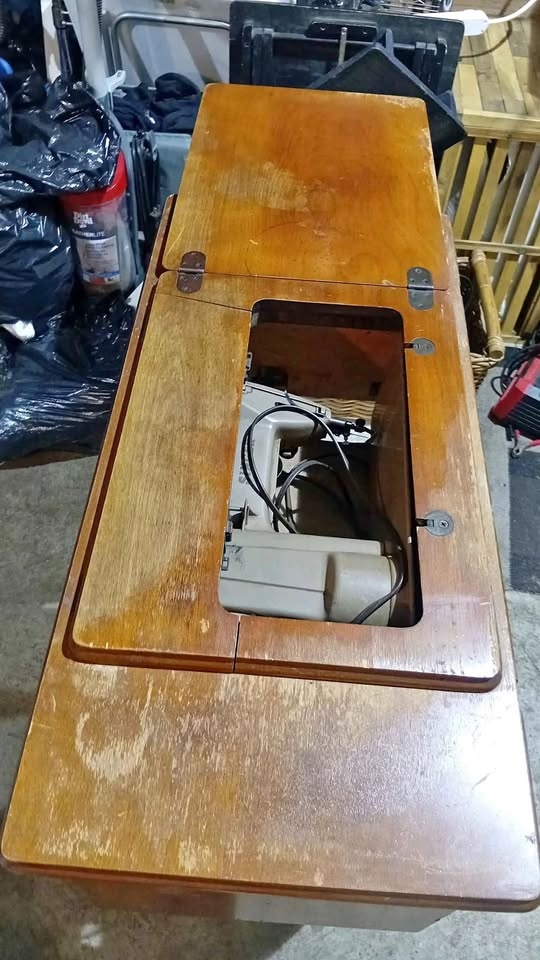 Antique Singer 301A Sewing Machine with Table