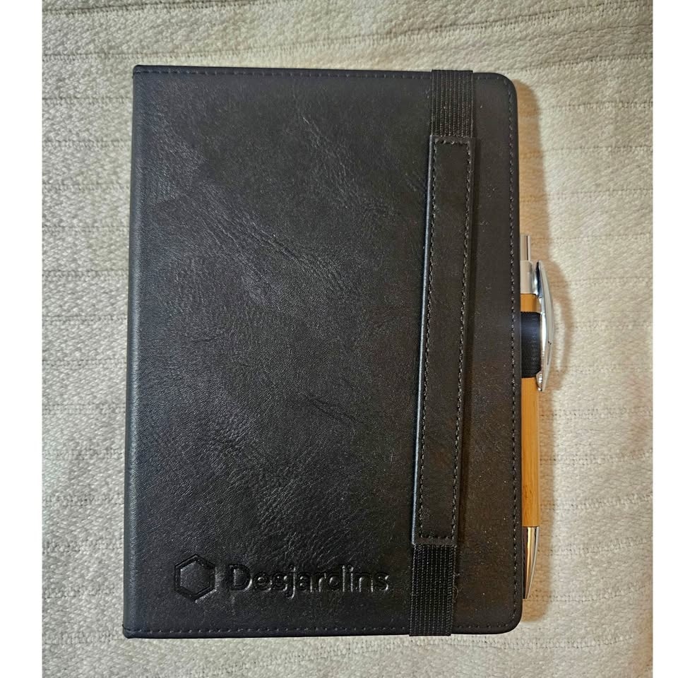Spector & Co Desjardins Black Preston Journal & Pen NWOT