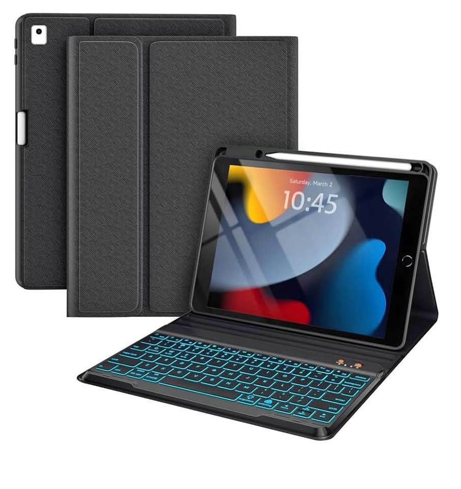 iPad Keyboard Case for 9th/8th/7th Gen 10.2", Pro 10.5", Air 3