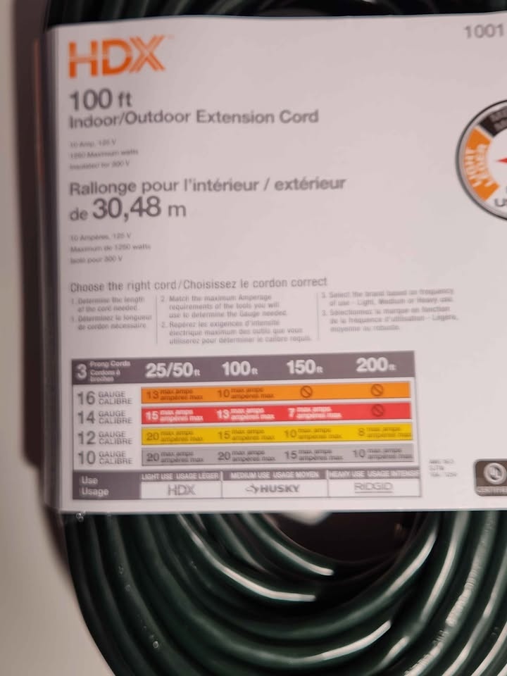 HDX 100 ft 16 Gauge Indoor Outdoor Extension Cord - photo 4