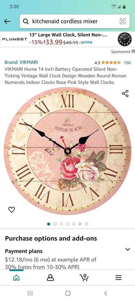 Rose Pink Wall Clock - photo 5