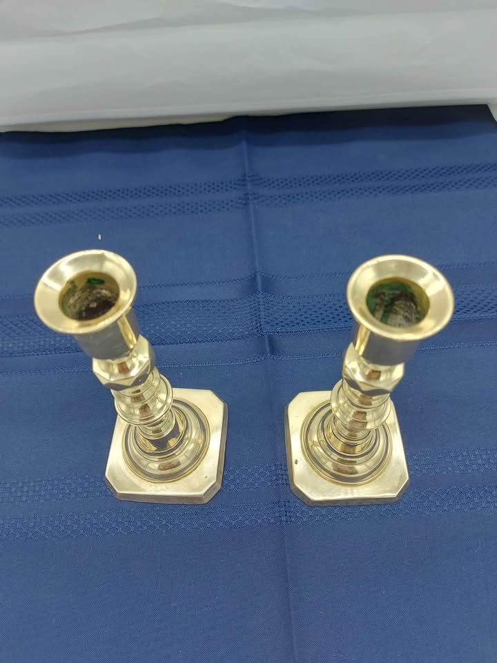 Vintage Peerage England 6 Inch Brass Candlestick Pair - photo 4