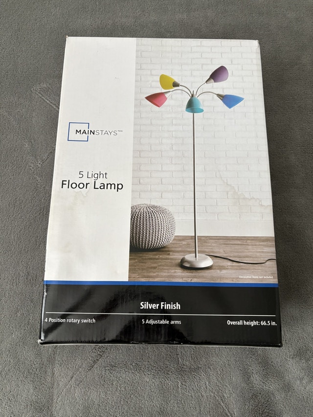 Mainstays 5 Light Floor Lamp Brand New
