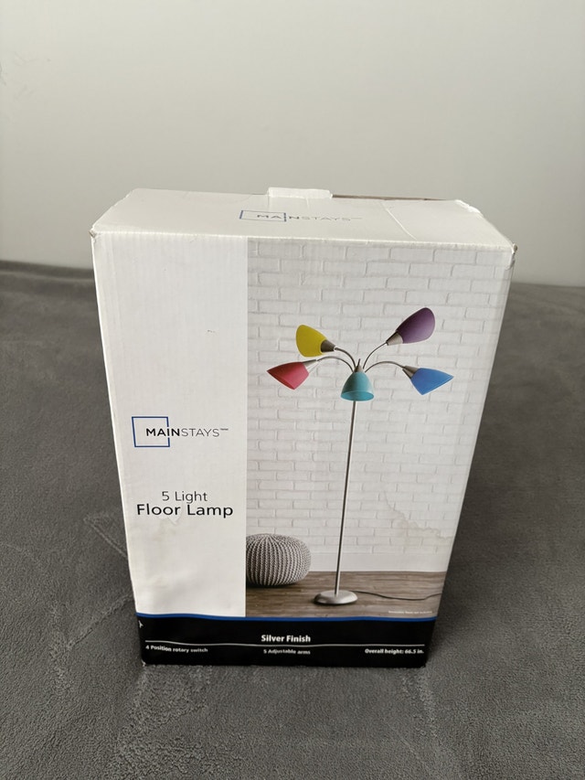 Mainstays 5 Light Floor Lamp Brand New - photo 2