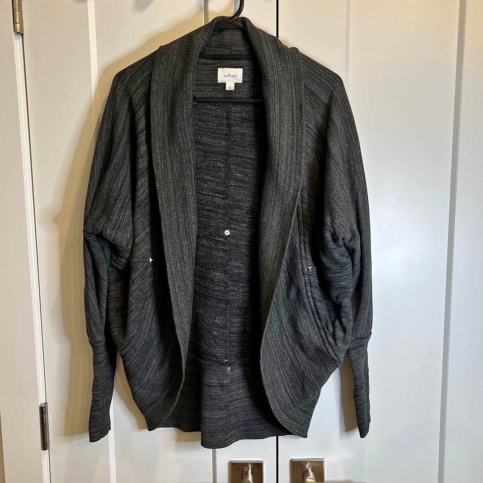 Wilfred Free Cardigan Heather Charcoal Grey - Size XS
