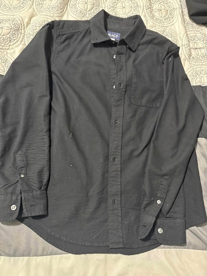 Boys dress shirt black