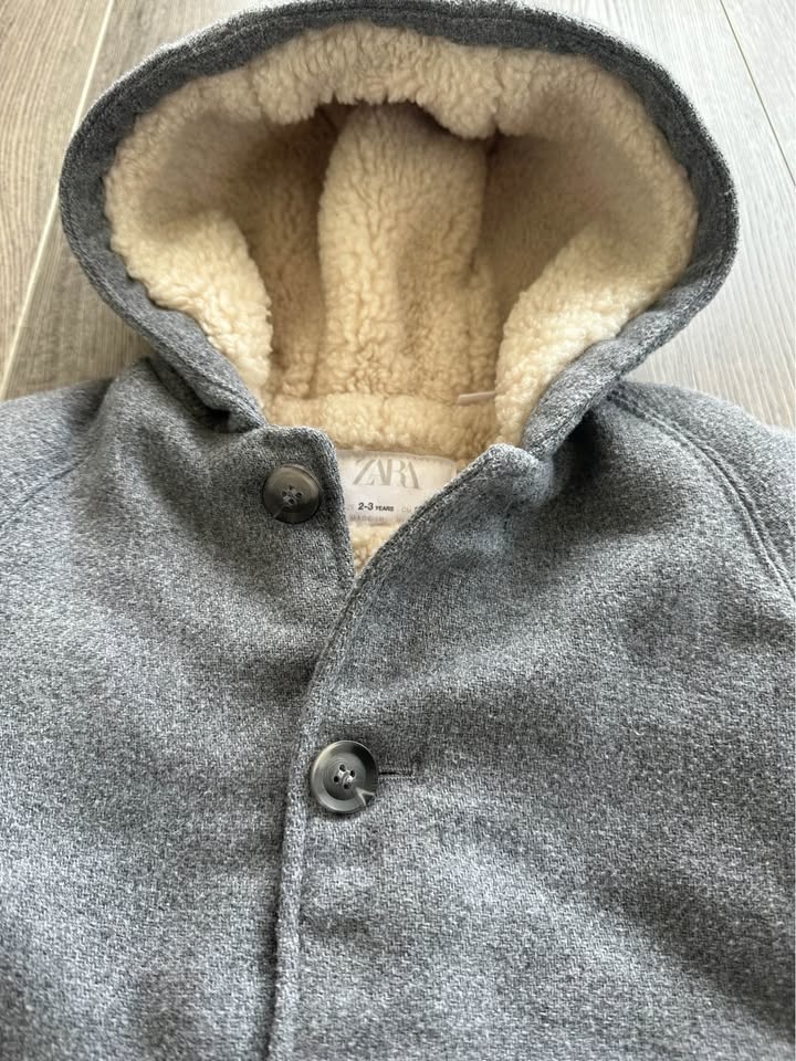 Zara Toddler Sherpa Lined Winter Jacket - Size 2-3 Years - photo 2
